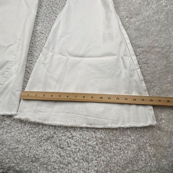 Free People We The Free Just Float Wide Leg Jean White Raw Hem 24x30 - Picture 11 of 14